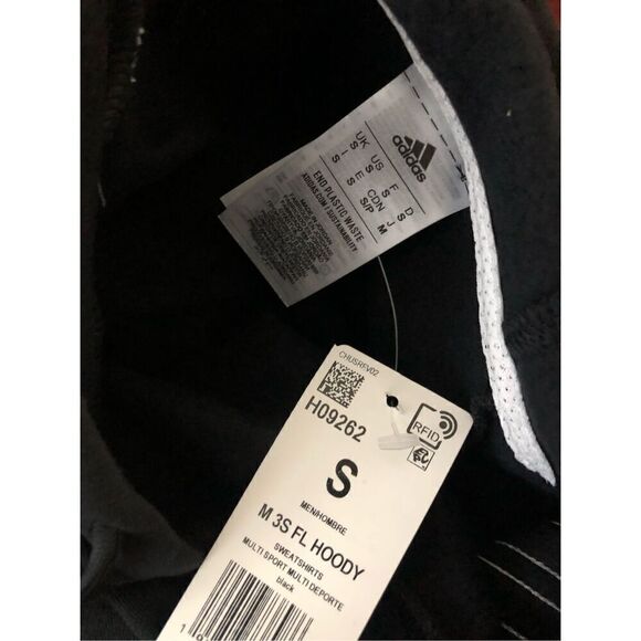 Adidas 3 Stripe Fleece Hoodie Men’s Size Small - Picture 3 of 3